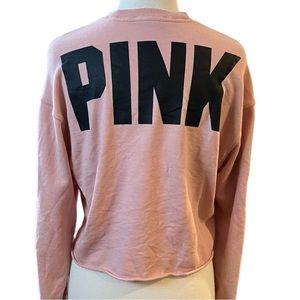 PINK | Cropped Sweatshirt w/ Snap Sleeves